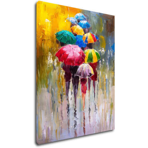 Obraz Barevné deštníky - 70 x 90 cm