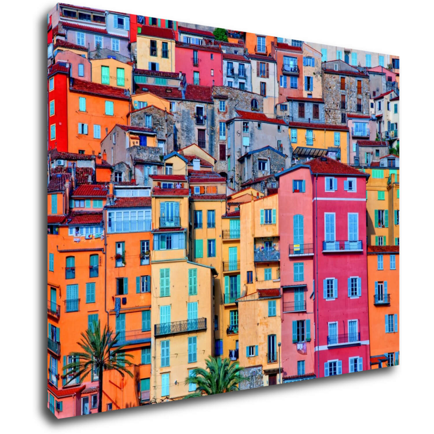 Obraz Barevné domy - 90 x 70 cm