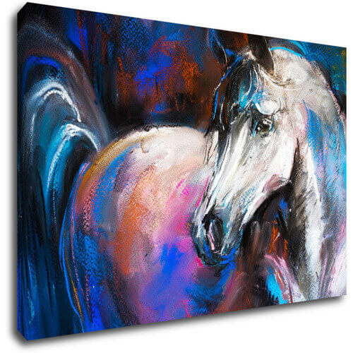 Obraz Barevný kůň - 90 x 60 cm