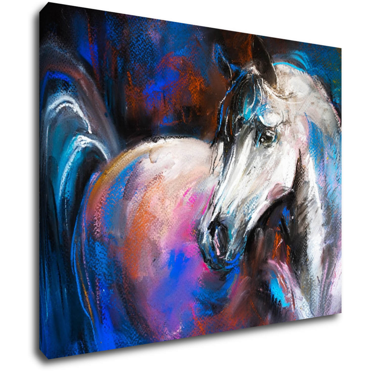 Obraz Barevný kůň - 90 x 70 cm