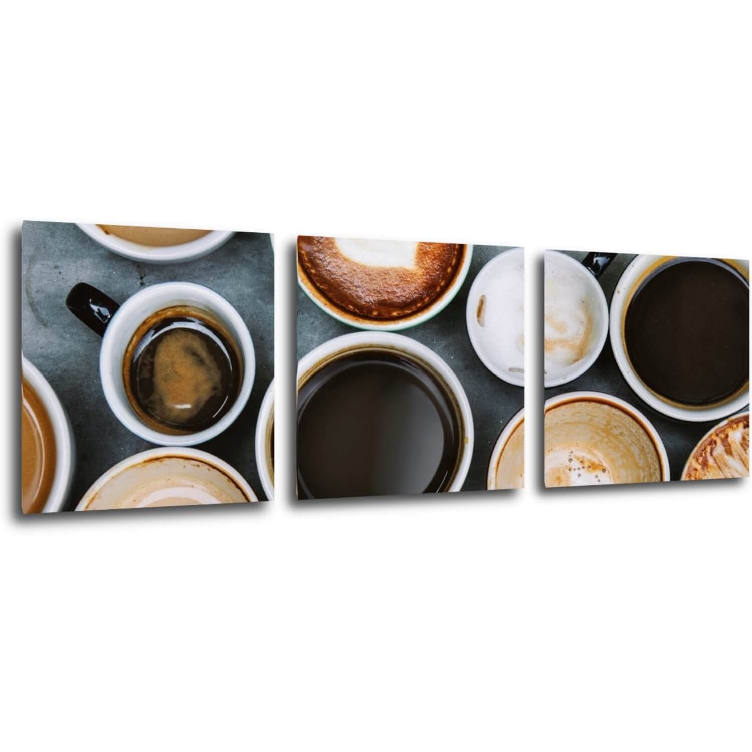 Obraz Druhy kávy - 90 x 30 cm (3 dílný)