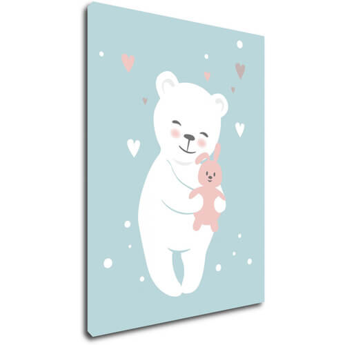 Obraz White cute bear - 30 x 40 cm