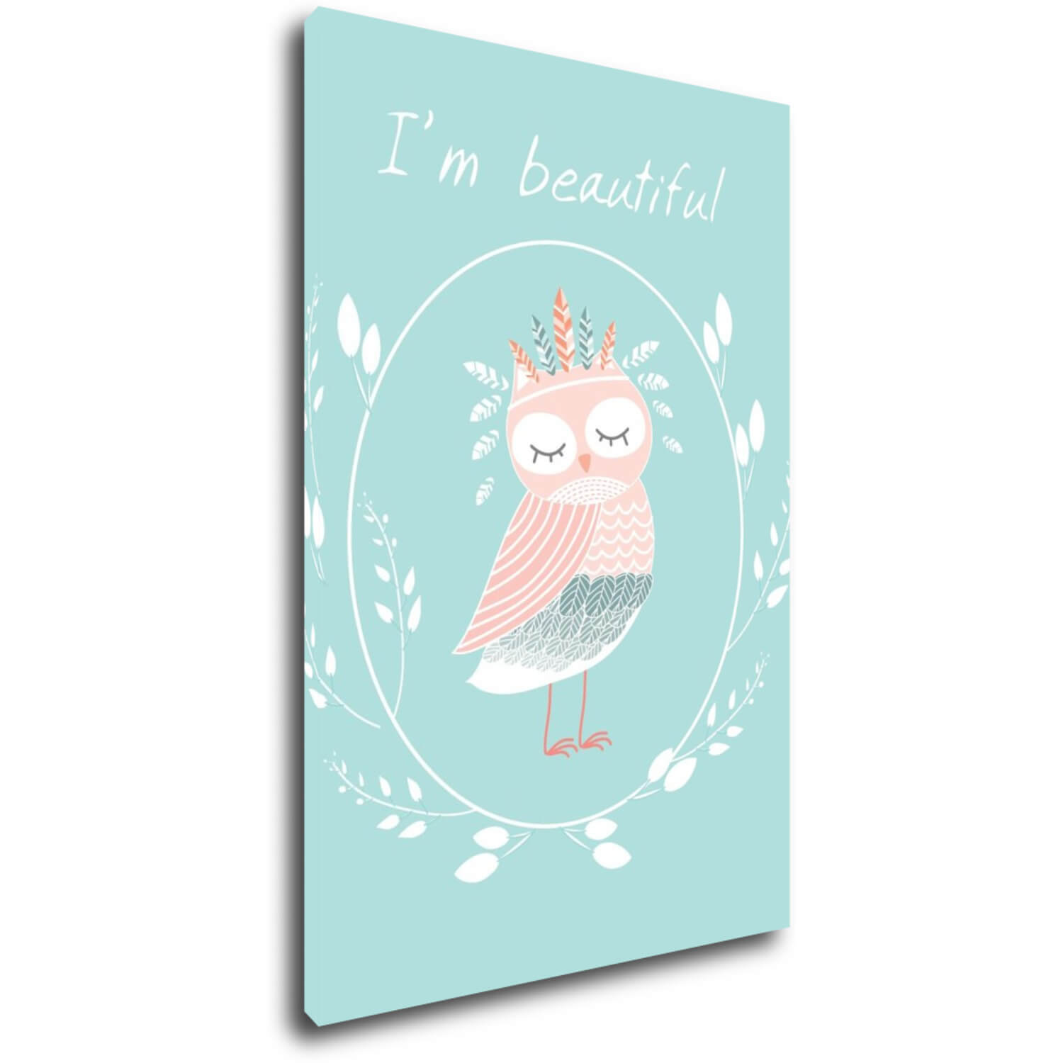 Obraz I'm beautiful owl - 40 x 60 cm