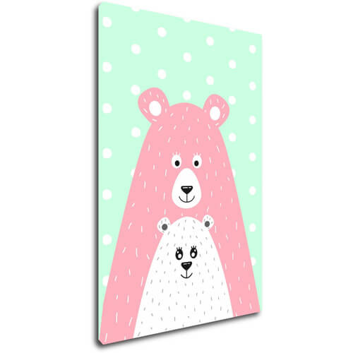 Obraz Pink blue bear - 20 x 30 cm