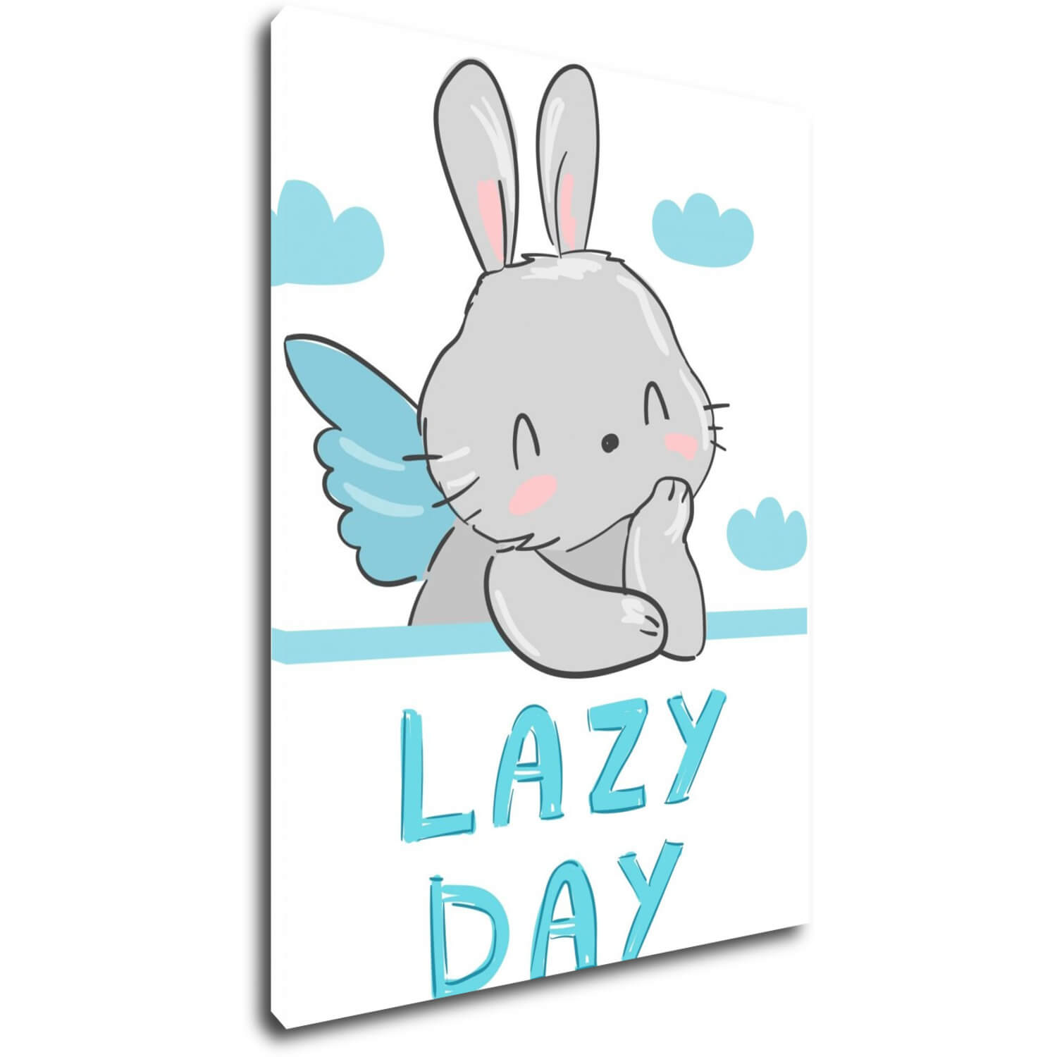 Obraz Blue and grey bunny - 30 x 40 cm