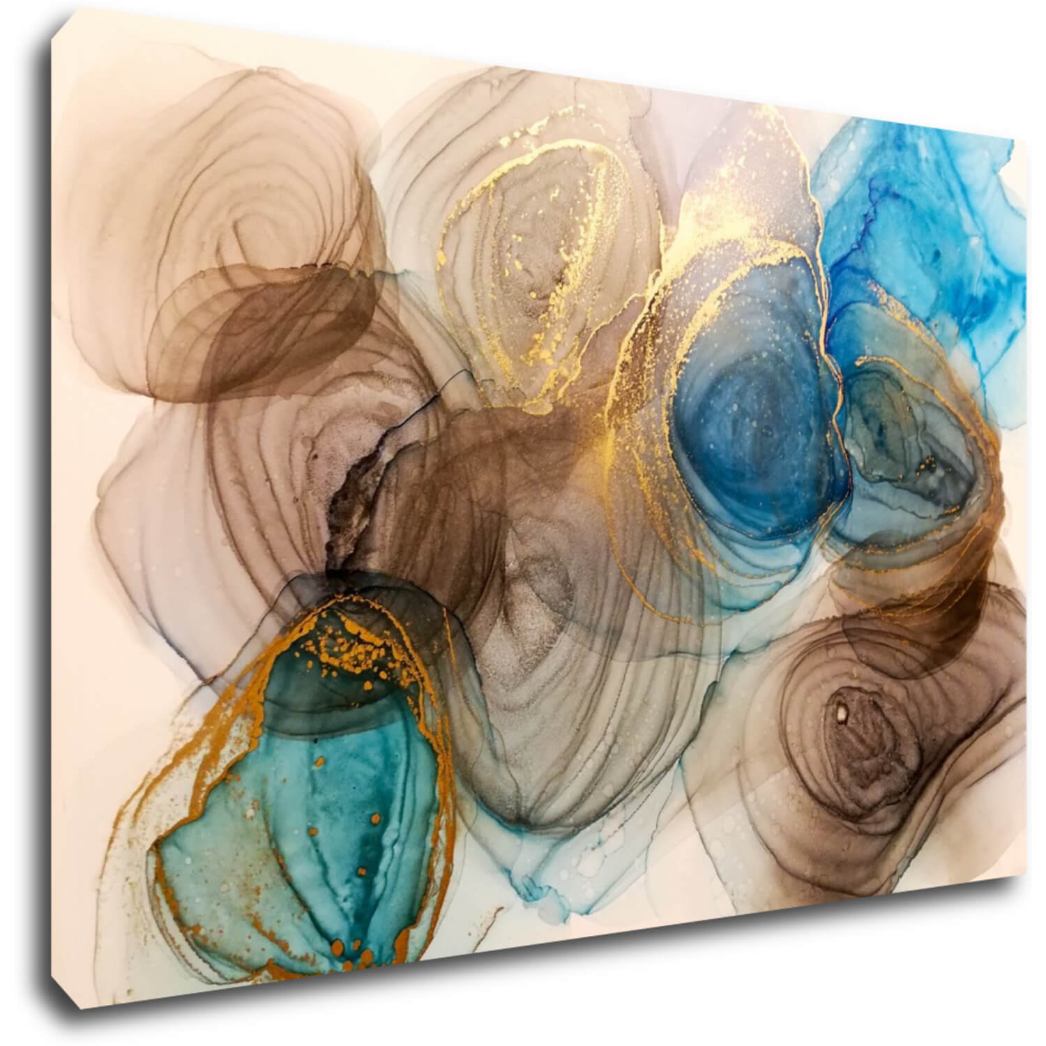Obraz Abstrakt s modrým detailem - 60 x 40 cm