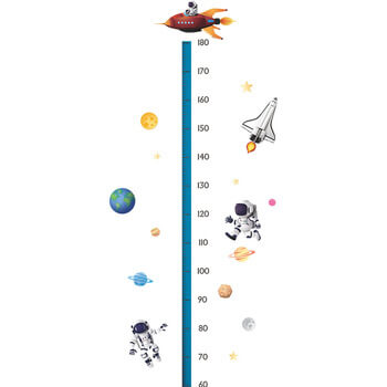 Samolepka do dětského pokoje Dětský metr kosmonauti